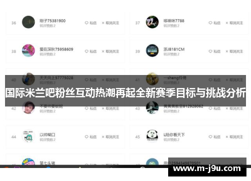 国际米兰吧粉丝互动热潮再起全新赛季目标与挑战分析