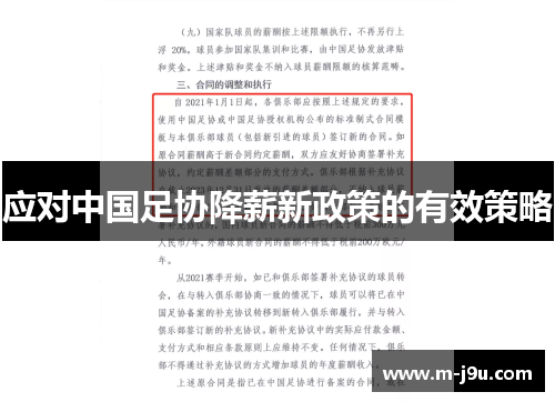 应对中国足协降薪新政策的有效策略
