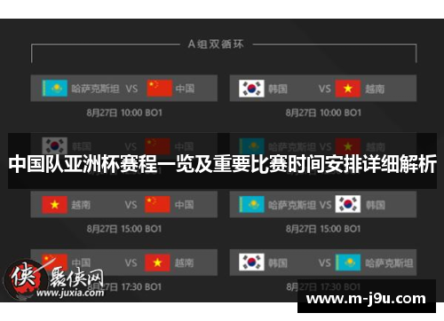 中国队亚洲杯赛程一览及重要比赛时间安排详细解析 中国队亚洲杯赛程一览及重要比赛时间安排详细解析