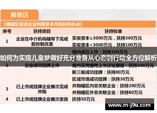 如何为实现儿皇梦做好充分准备从心态到行动全方位解析